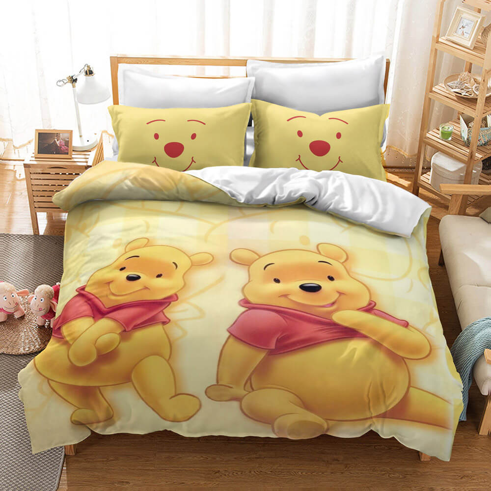 Cartoon Winnie the pooh Kids Bedding Set Quilt Cover Without Filler (Online Order Only)