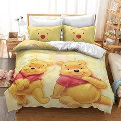 Cartoon Winnie the pooh Kids Bedding Set Quilt Cover Without Filler (Online Order Only)