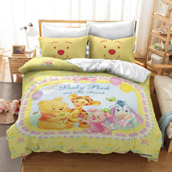 Cartoon Winnie the pooh Kids Bedding Set Quilt Cover Without Filler (Online Order Only)