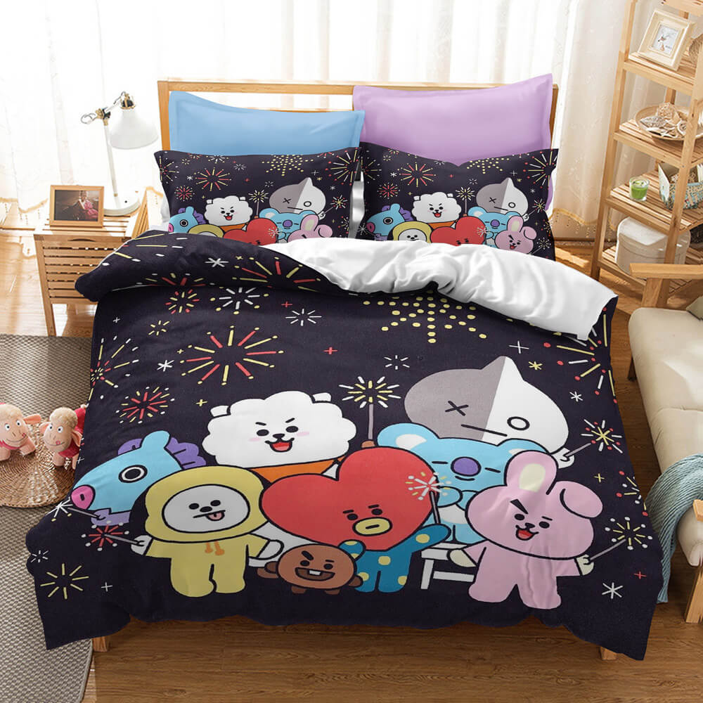 Cartoon image Cosplay Bedding Set Quilt Covers Without Filler (Online Order Only)
