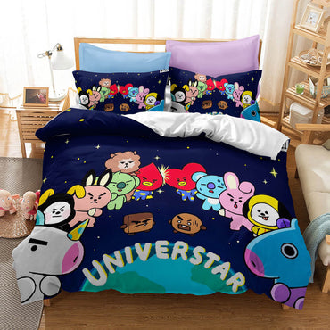 Cartoon image Cosplay Bedding Set Quilt Covers Without Filler (Online Order Only)
