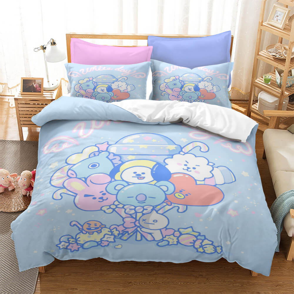 Cartoon image Cosplay Bedding Set Quilt Covers Without Filler (Online Order Only)