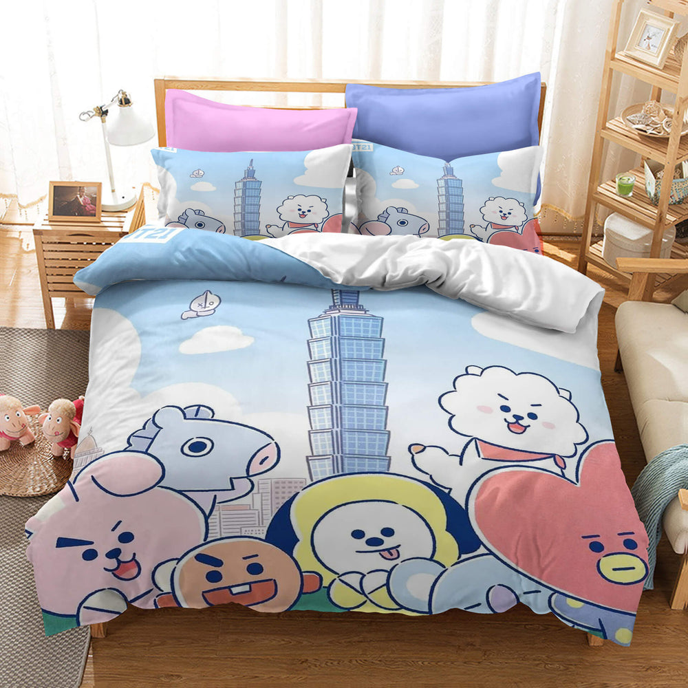 Cartoon image Cosplay Bedding Set Quilt Covers Without Filler (Online Order Only)