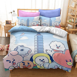 Cartoon image Cosplay Bedding Set Quilt Covers Without Filler (Online Order Only)