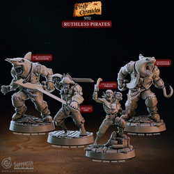 3D Printed Cast n Play Pirate Chronicles Collection 28mm 32mm D&D (Online Only)