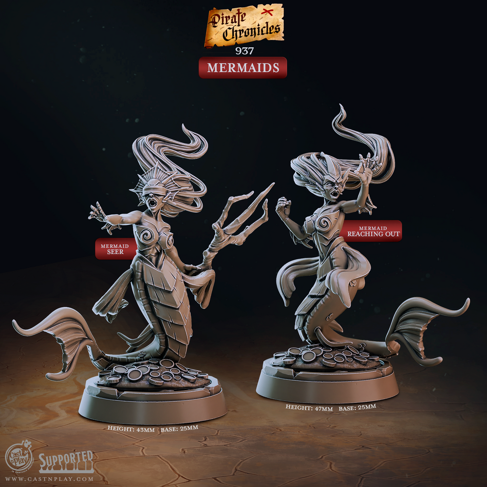 3D Printed Cast n Play Pirate Chronicles Collection 28mm 32mm D&D (Online Only)