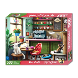 Cat Café 500 Piece Jigsaw Puzzle Springbok