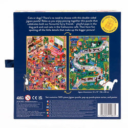 Cat Café Dog Park 500 Piece Double-Sided Jigsaw Puzzle Professor Puzzle (ONLINE ORDER ONLY)