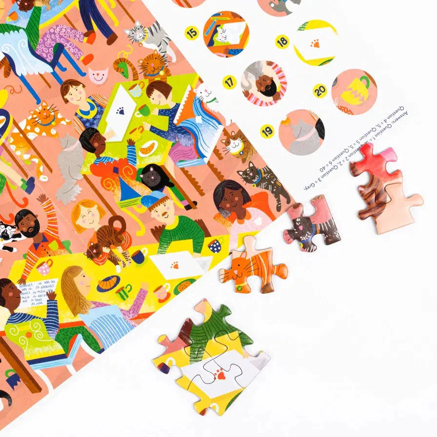 Cat Café Dog Park 500 Piece Double-Sided Jigsaw Puzzle Professor Puzzle (ONLINE ORDER ONLY)