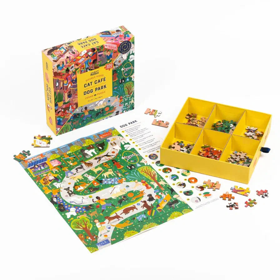 Cat Café Dog Park 500 Piece Double-Sided Jigsaw Puzzle Professor Puzzle (ONLINE ORDER ONLY)