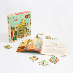 Cat Family Christmas 76 Piece "Lift the Flap" Jigsaw Puzzle Kaddo