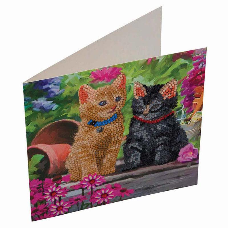 Cat Friends Crystal Art Card Kit Craft Buddy (ONLINE ORDER ONLY)