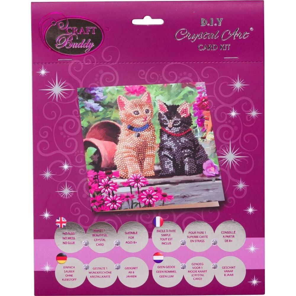 Cat Friends Crystal Art Card Kit Craft Buddy (ONLINE ORDER ONLY)