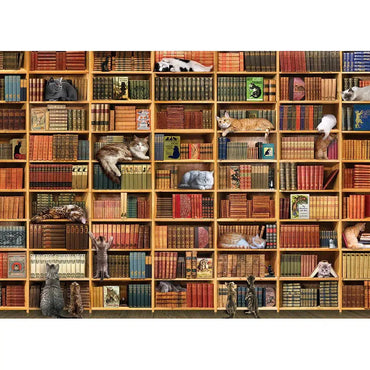 Cat Library 1000 Piece Jigsaw Puzzle Cobble Hill (ONLINE ORDER ONLY)
