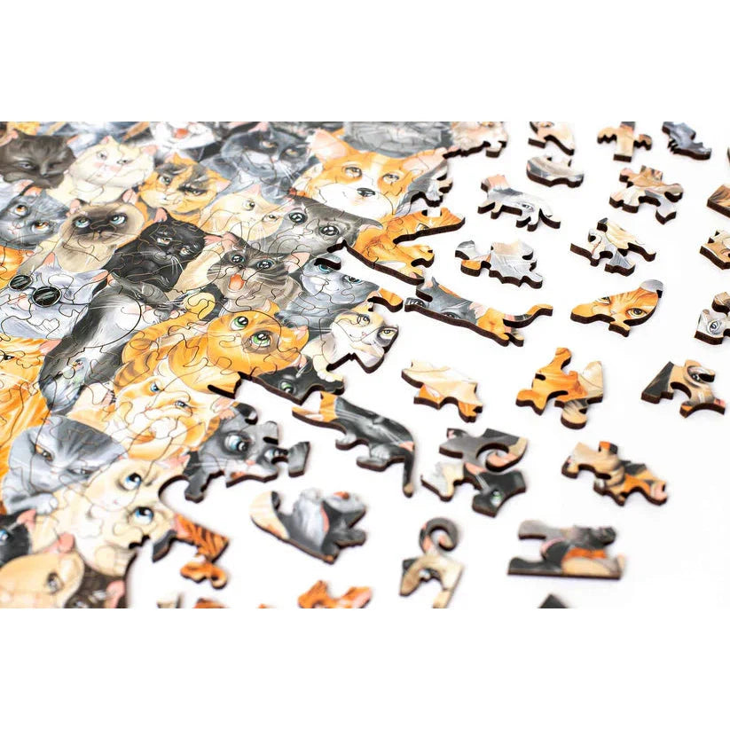 Cat Party 250 Piece Wooden Jigsaw Puzzle Geek Toys (ONLINE ORDER ONLY)