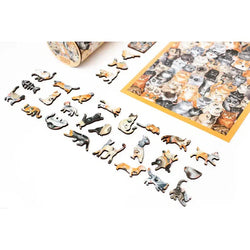 Cat Party 250 Piece Wooden Jigsaw Puzzle Geek Toys (ONLINE ORDER ONLY)
