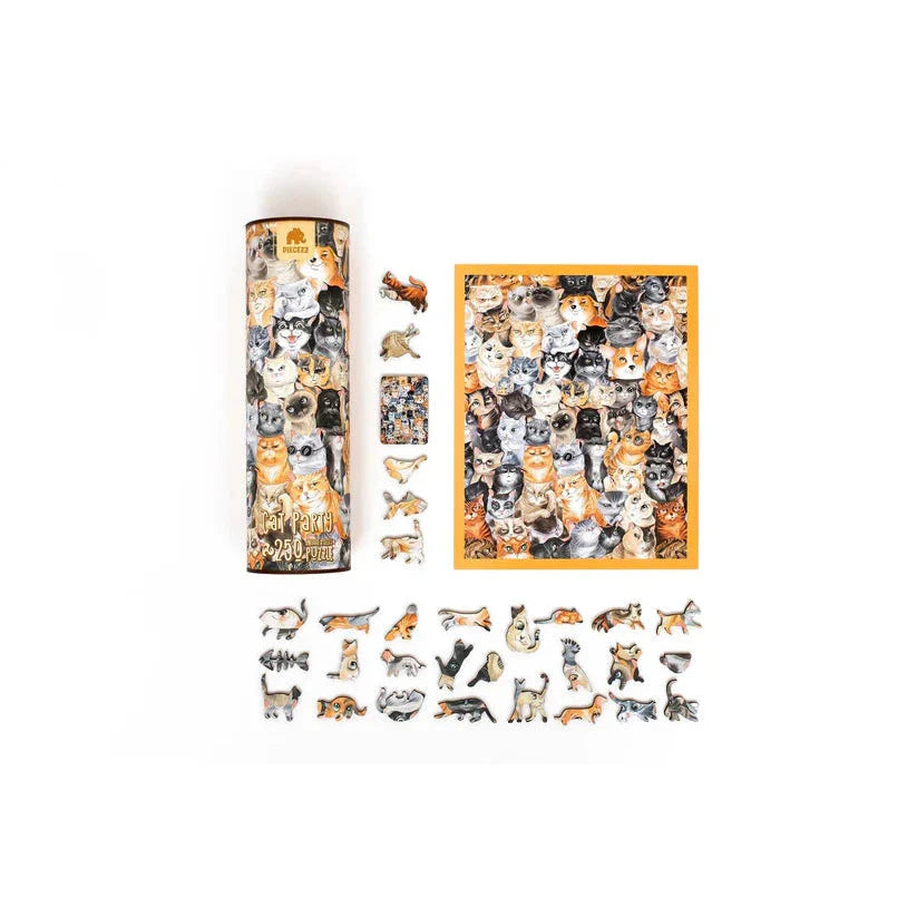 Cat Party 250 Piece Wooden Jigsaw Puzzle Geek Toys (ONLINE ORDER ONLY)