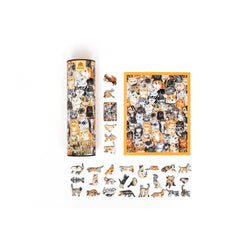 Cat Party 250 Piece Wooden Jigsaw Puzzle Geek Toys (ONLINE ORDER ONLY)