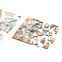 Cat Party 40 Piece Mini Wooden Jigsaw Puzzle Geek Toys (ONLINE ORDER ONLY)