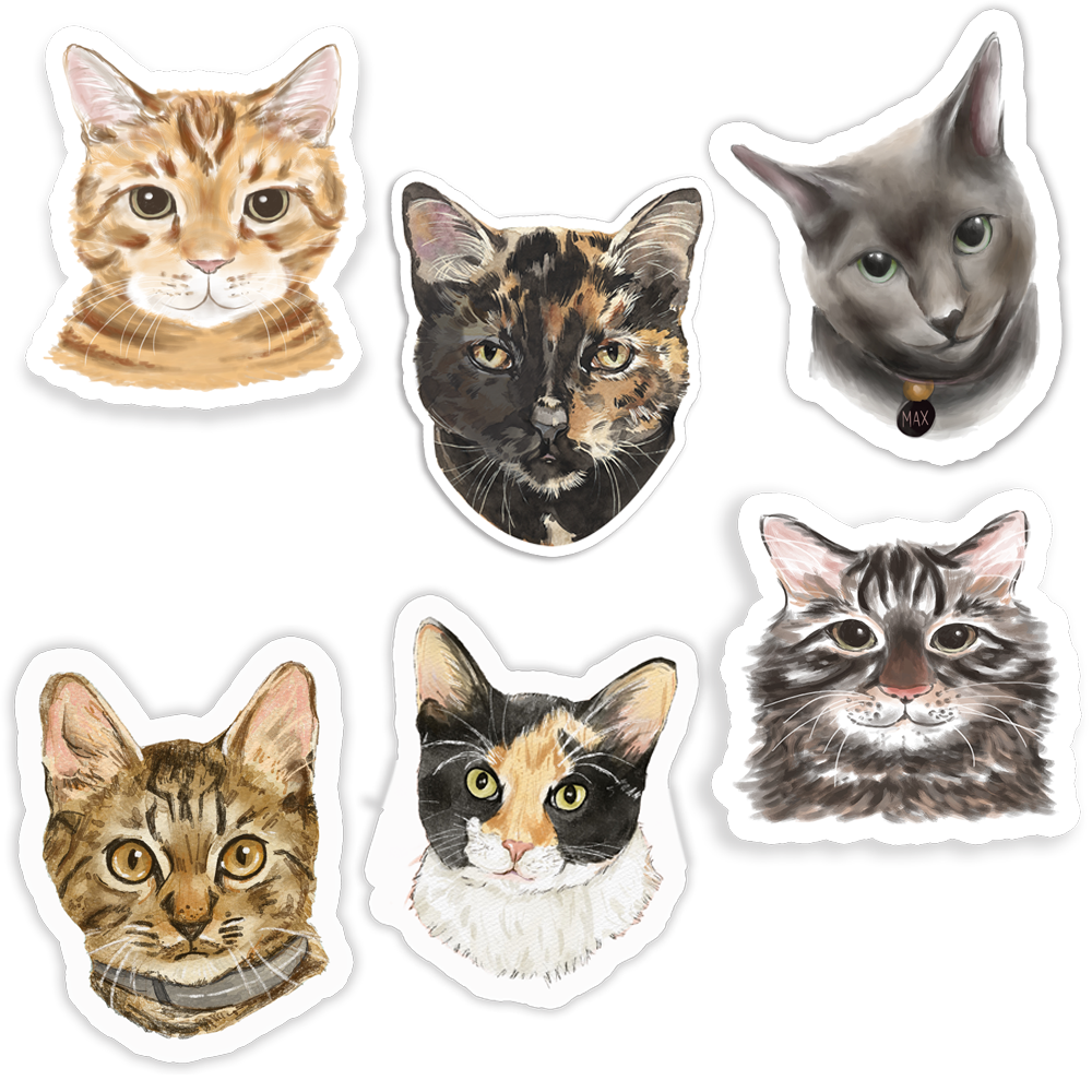 Faces Of Kitty Town Sticker Pack (Online Order Only)