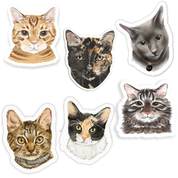 Faces Of Kitty Town Sticker Pack (Online Order Only)