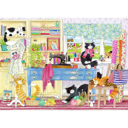 Catastrophe Cottage Set of 4 500 Piece Jigsaw Puzzles Gibsons (ONLINE ORDER ONLY)