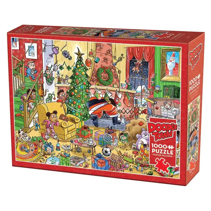 Catching Santa Doodle Town 1000 Piece Jigsaw Puzzle Cobble Hill (ONLINE ORDER ONLY)