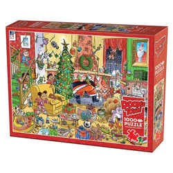 Catching Santa Doodle Town 1000 Piece Jigsaw Puzzle Cobble Hill (ONLINE ORDER ONLY)
