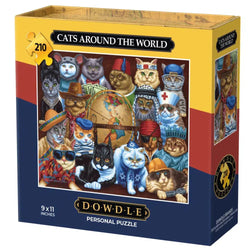 Cats Around the World 210 Piece Jigsaw Puzzle Dowdle (ONLINE ORDER ONLY)