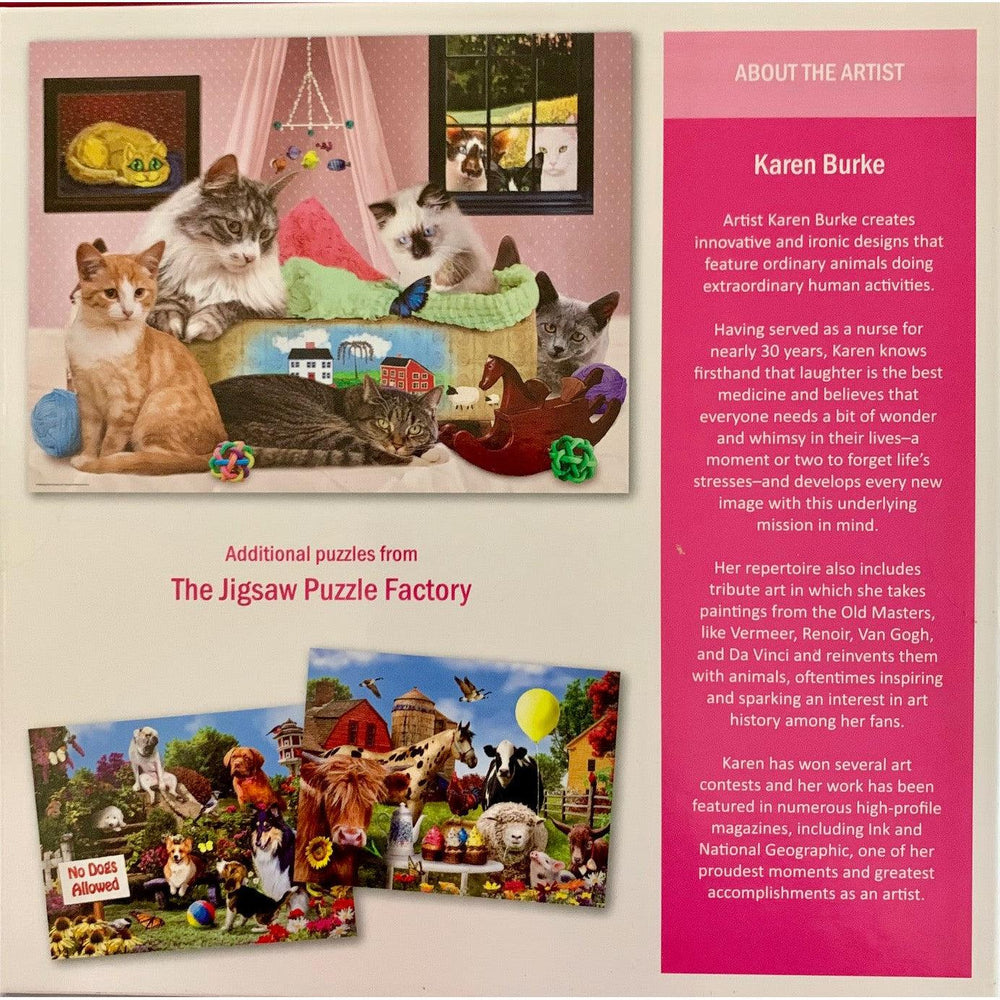 Cats & a Cradle A Bit of Whimsy 500 Piece Jigsaw Puzzle Leap Year (ONLINE ORDER ONLY)