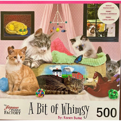 Cats & a Cradle A Bit of Whimsy 500 Piece Jigsaw Puzzle Leap Year (ONLINE ORDER ONLY)