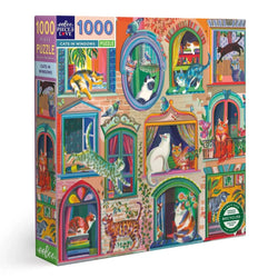 Cats in Windows 1000 Piece Jigsaw Puzzle eeBoo (ONLINE ORDER ONLY)