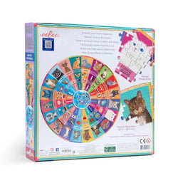 Cats of the World 500 Piece Round Jigsaw Puzzle eeBoo (ONLINE ORDER ONLY)