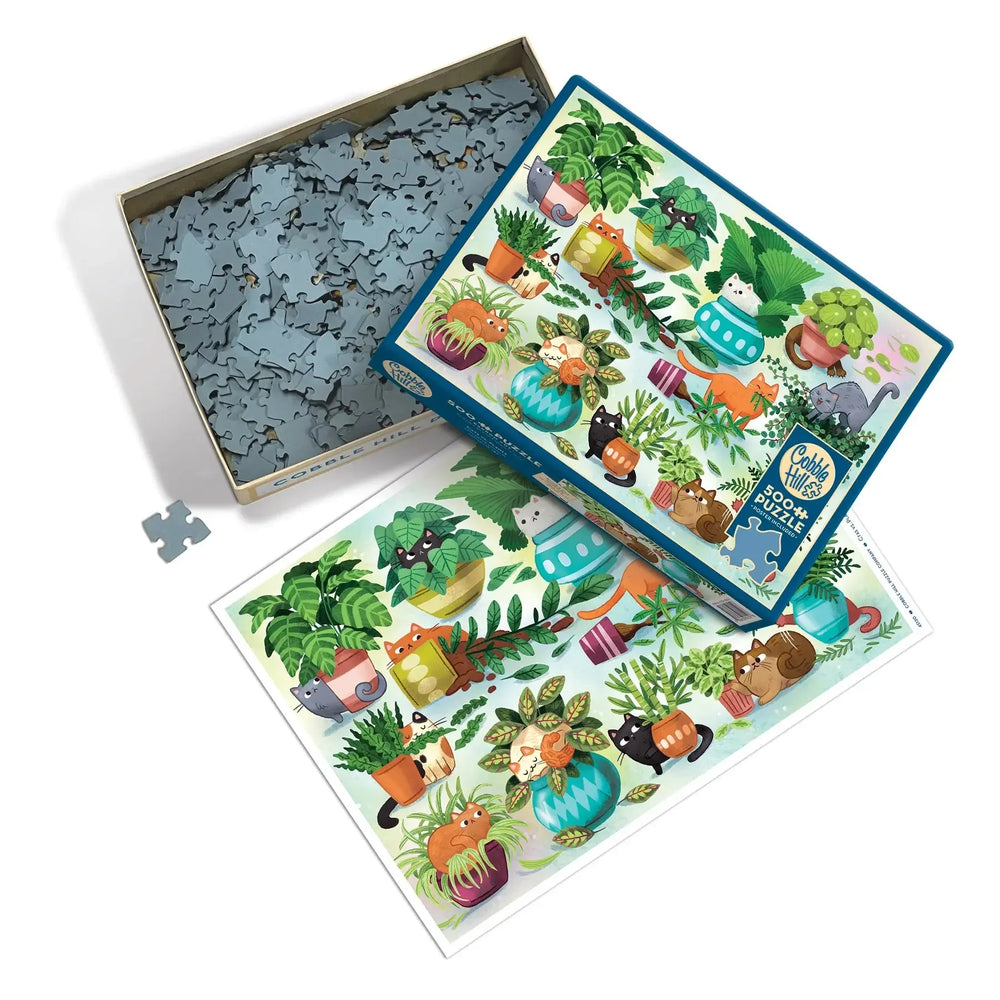 Cats vs Plants 500 Piece Jigsaw Puzzle Cobble Hill (ONLINE ORDER ONLY)