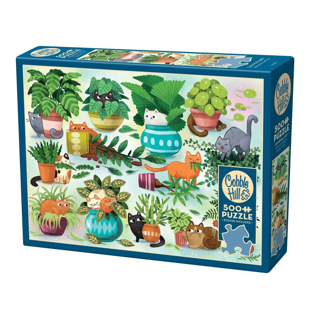 Cats vs Plants 500 Piece Jigsaw Puzzle Cobble Hill (ONLINE ORDER ONLY)