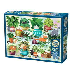 Cats vs Plants 500 Piece Jigsaw Puzzle Cobble Hill
