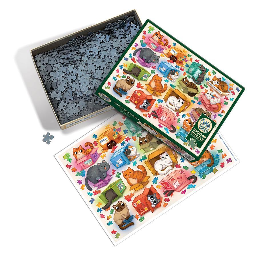 Cats vs Puzzles 1000 Piece Jigsaw Puzzle Cobble Hill
