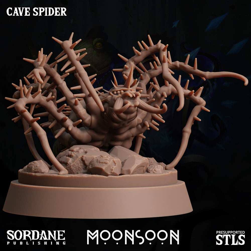 3D Printed Sordane Publishing Cave Spider Moonsoon 28 32mm D&D (Online Only)