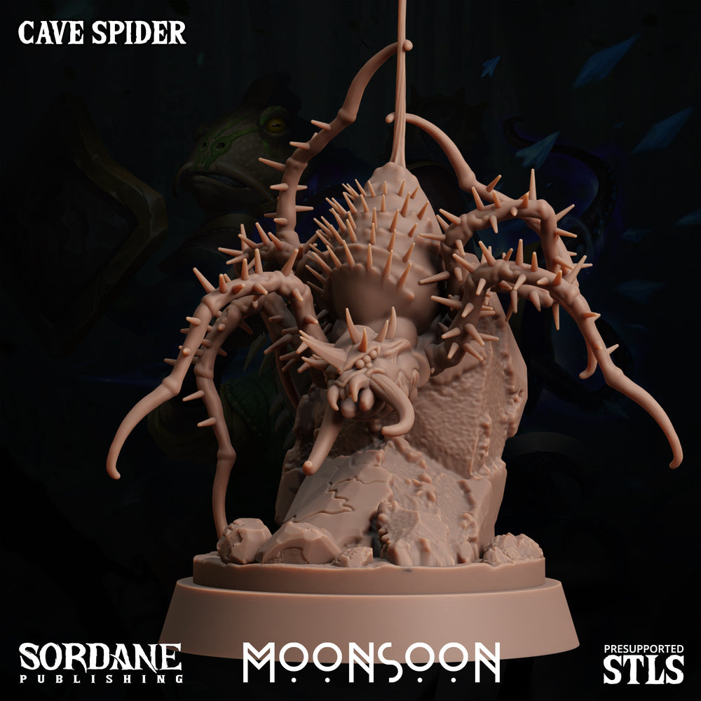 3D Printed Sordane Publishing Cave Spider Moonsoon 28 32mm D&D (Online Only)