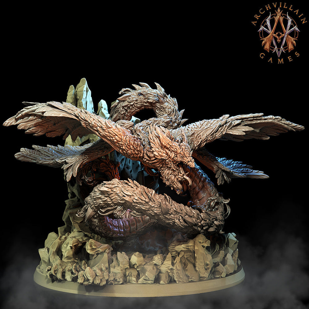 3D Printed Archvillain Games The Astral Court - Celestial Coatl 28mm 32mm D&D (Online Only)