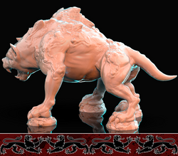 3D Printed Nafarrate Cerberus Bestiary Creatures Volume 1 28mm 32mm D&D (Online Only)