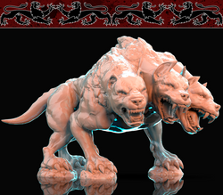 3D Printed Nafarrate Cerberus Bestiary Creatures Volume 1 28mm 32mm D&D (Online Only)