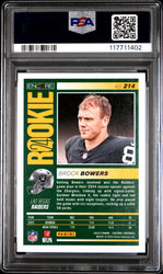 Graded 2024 Panini Encore Brock Bowers #214 Rookie RC Football Card PSA 9 Mint (ONLINE ORDER ONLY)