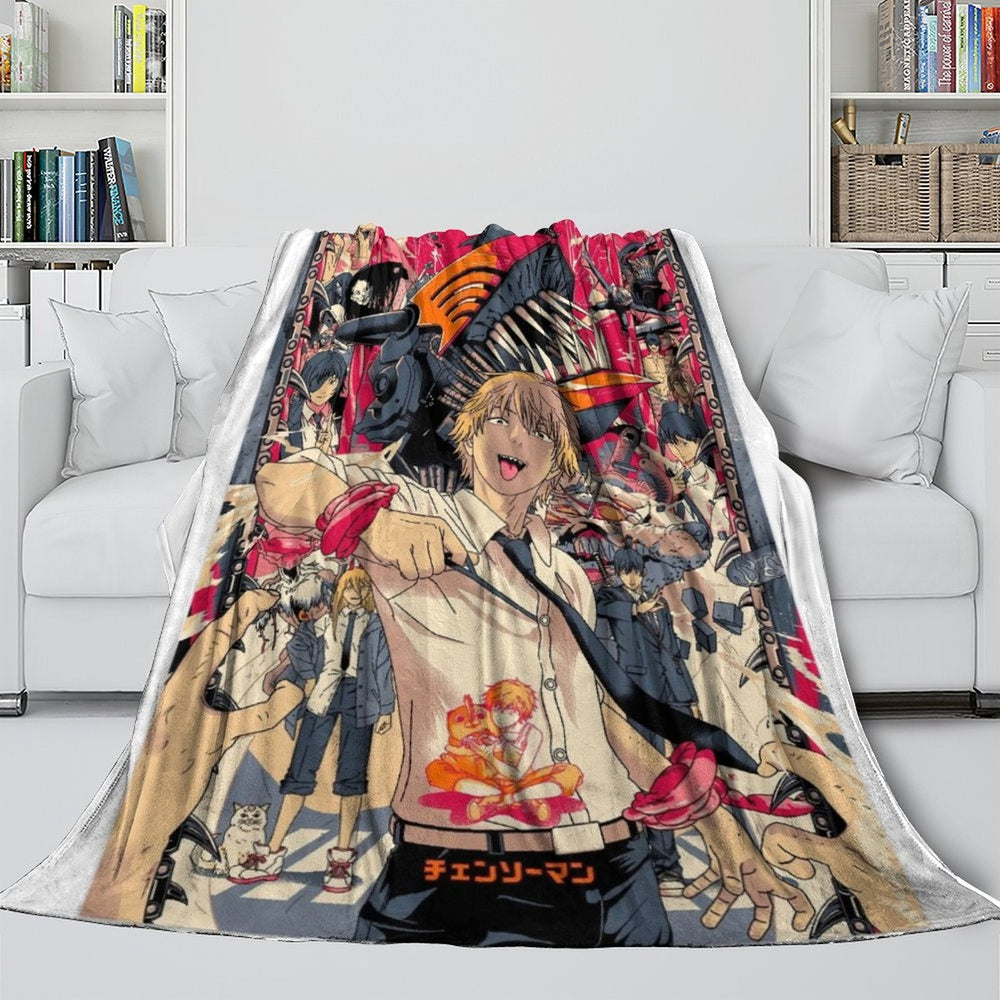 Chainsaw Man Blanket Flannel Fleece Throw Room Decoration (Online Order Only)