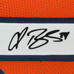 Framed Facsimile Autographed Champ Bailey 35x39 Denver Orange Reprint Laser Auto Football Jersey (ONLINE ORDER ONLY)
