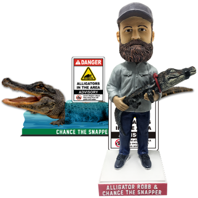 Chance the Snapper and Frank "Alligator" Robb Bobbleheads (ONLINE ORDER ONLY)
