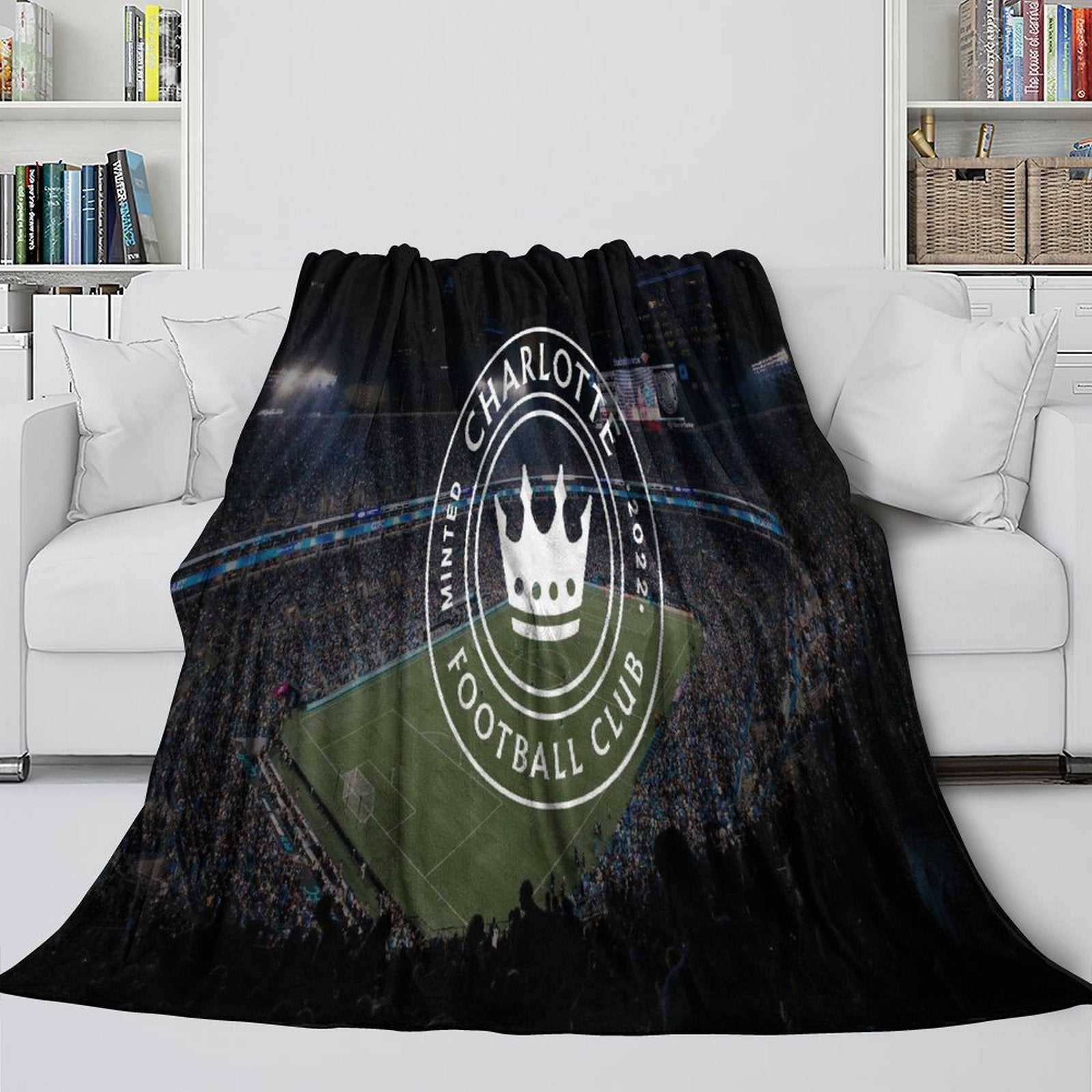 Charlotte FC Blanket Flannel Fleece Throw Room Decoration (Online Order Only)