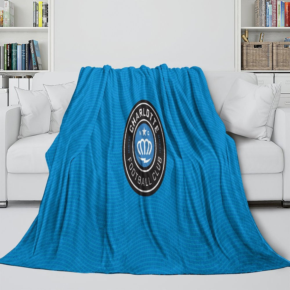 Charlotte FC Blanket Flannel Fleece Throw Room Decoration (Online Order Only)