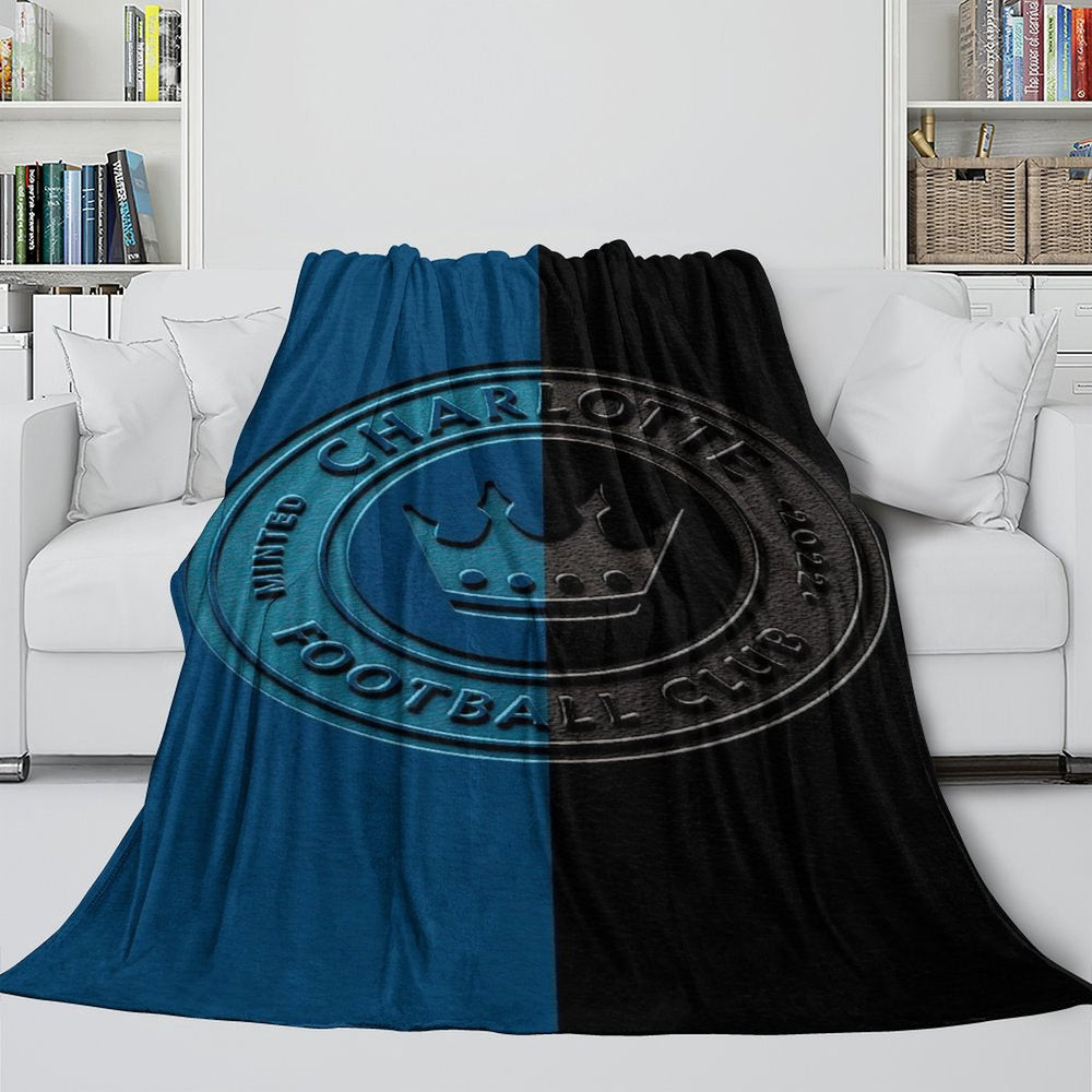 Charlotte FC Blanket Flannel Fleece Throw Room Decoration (Online Order Only)