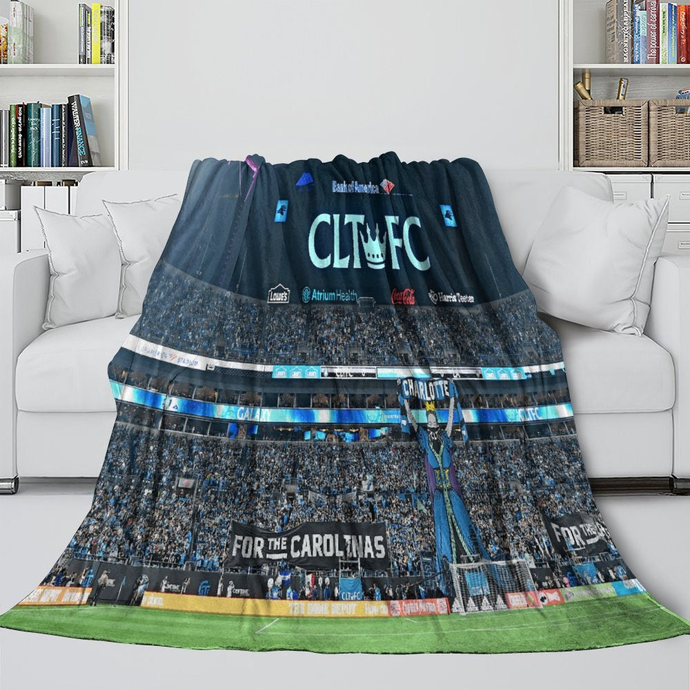 Charlotte FC Blanket Flannel Fleece Throw Room Decoration (Online Order Only)
